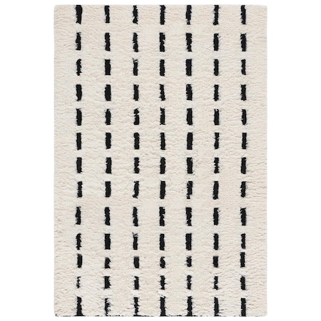 Safavieh 8 x 10 ft. Casablanca Hand Woven Rectangle Area Rug Black & Ivory CSB705Z-8